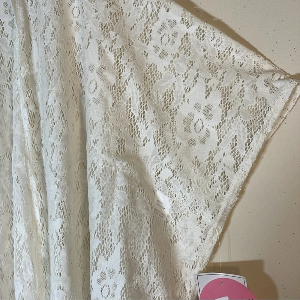NWT. Siren Lily Maternity Fashion Floral Lace Fringe Hem Kimono. Large . - Picture 6 of 12